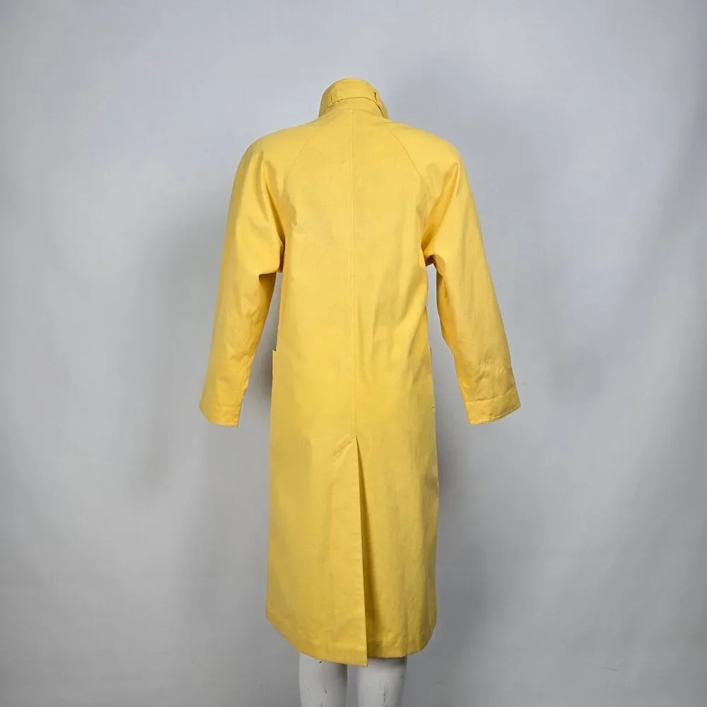 Vintage Sports Crest Utex Yellow Snap Front Rain Jacket Size S/M - Picture 7 of 12